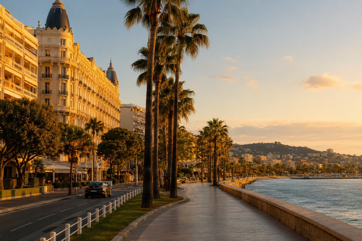 View over Cannes and the Mediterranean for State IV Drip Cannes