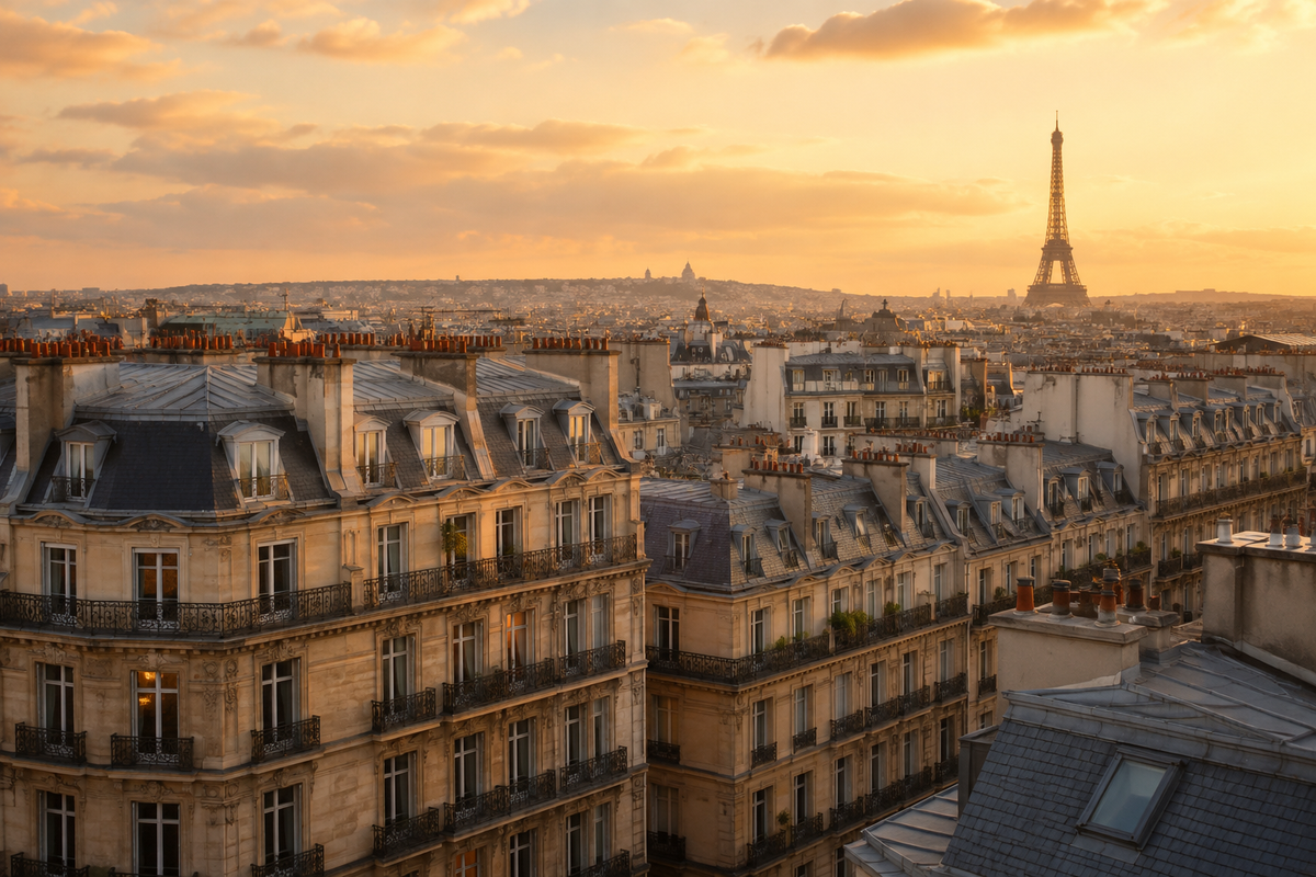 Paris skyline for State IV Drip Paris mobile therapy