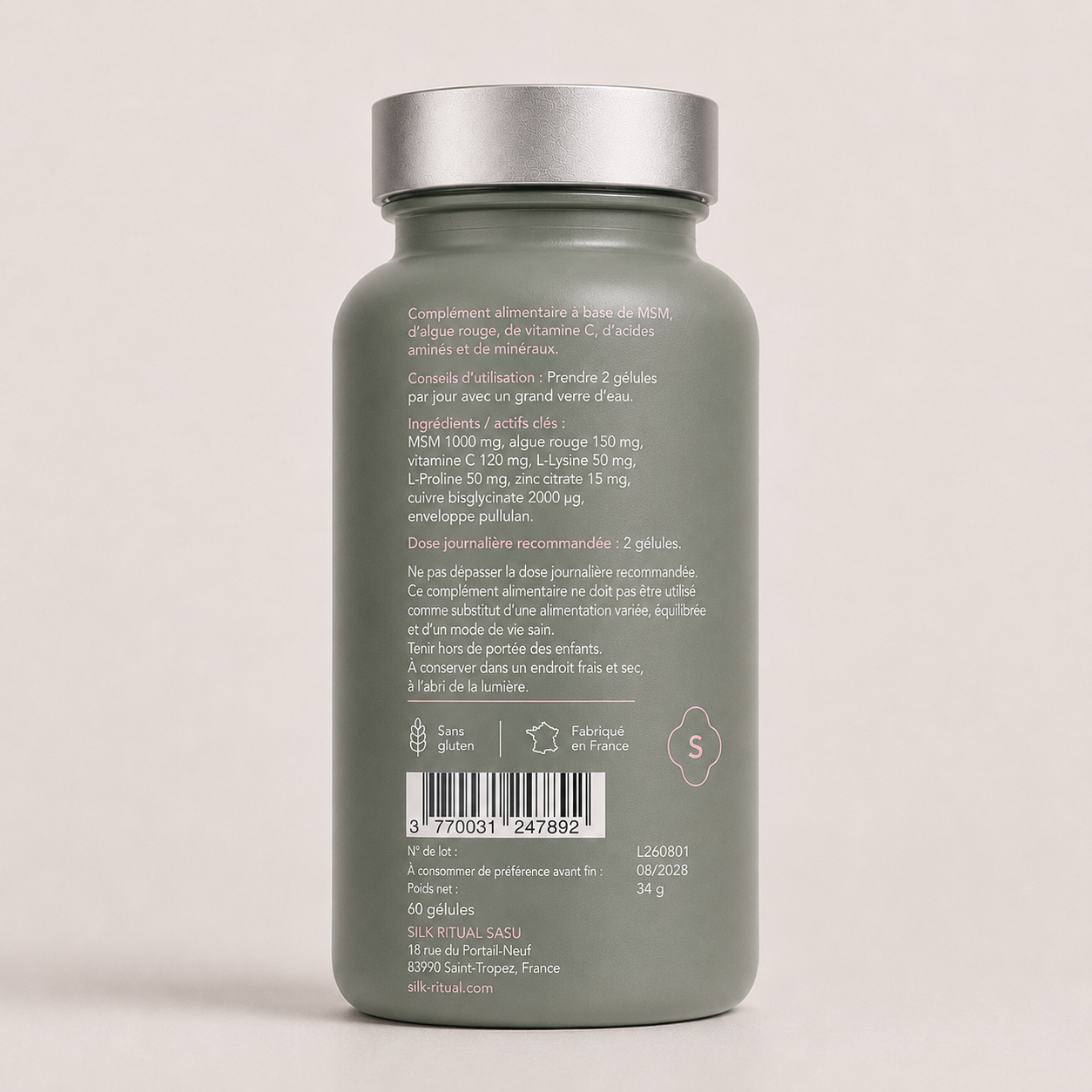 Silk Ritual by state, packaging detail