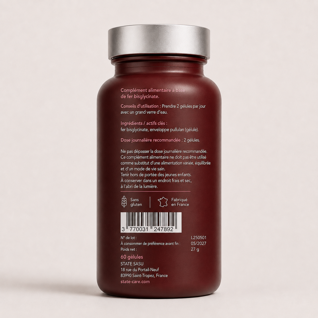 Inner Strength by state, iron bisglycinate