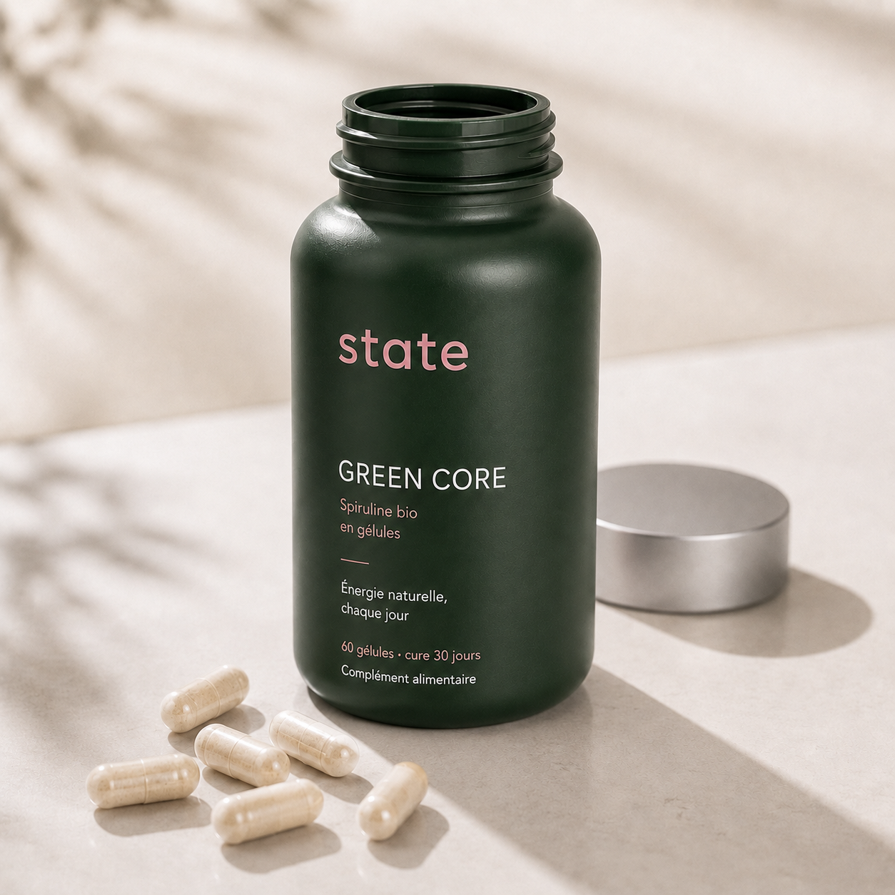 Green Core by state, organic spirulina